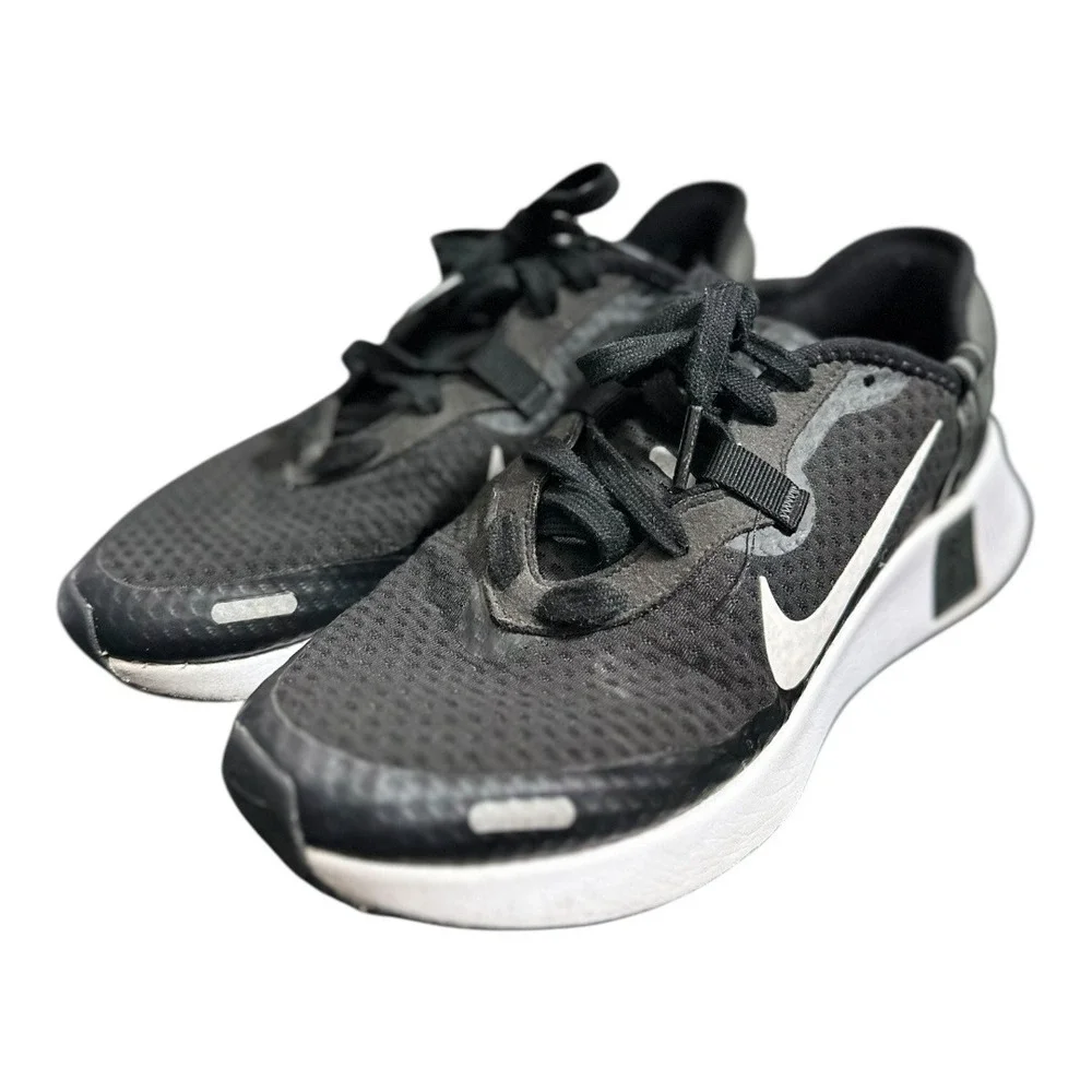 Nike‎ Reposto Running Shoes in black, dark smoke grey & white Size 7 CZ5631 012